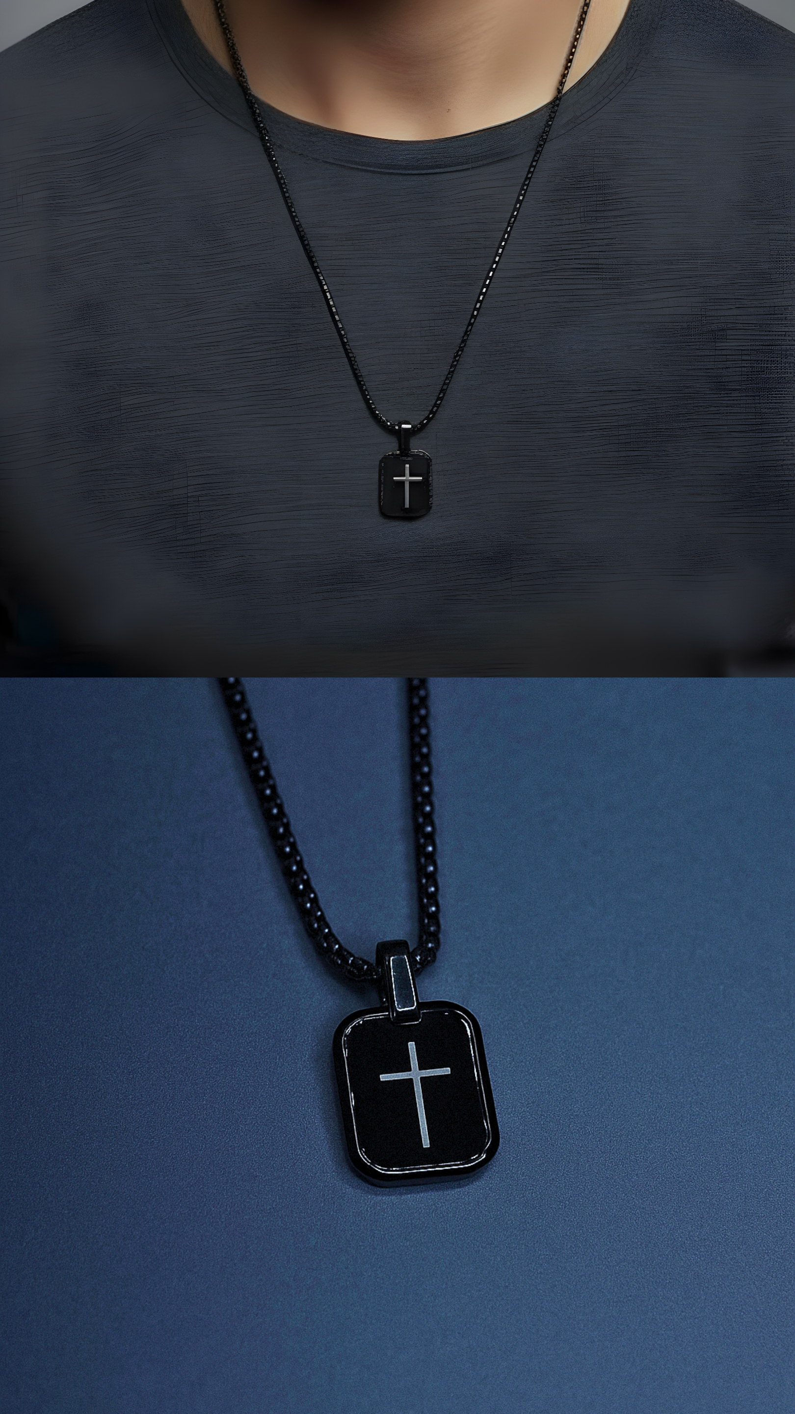 Pingente Masculino - Cruz & Fé